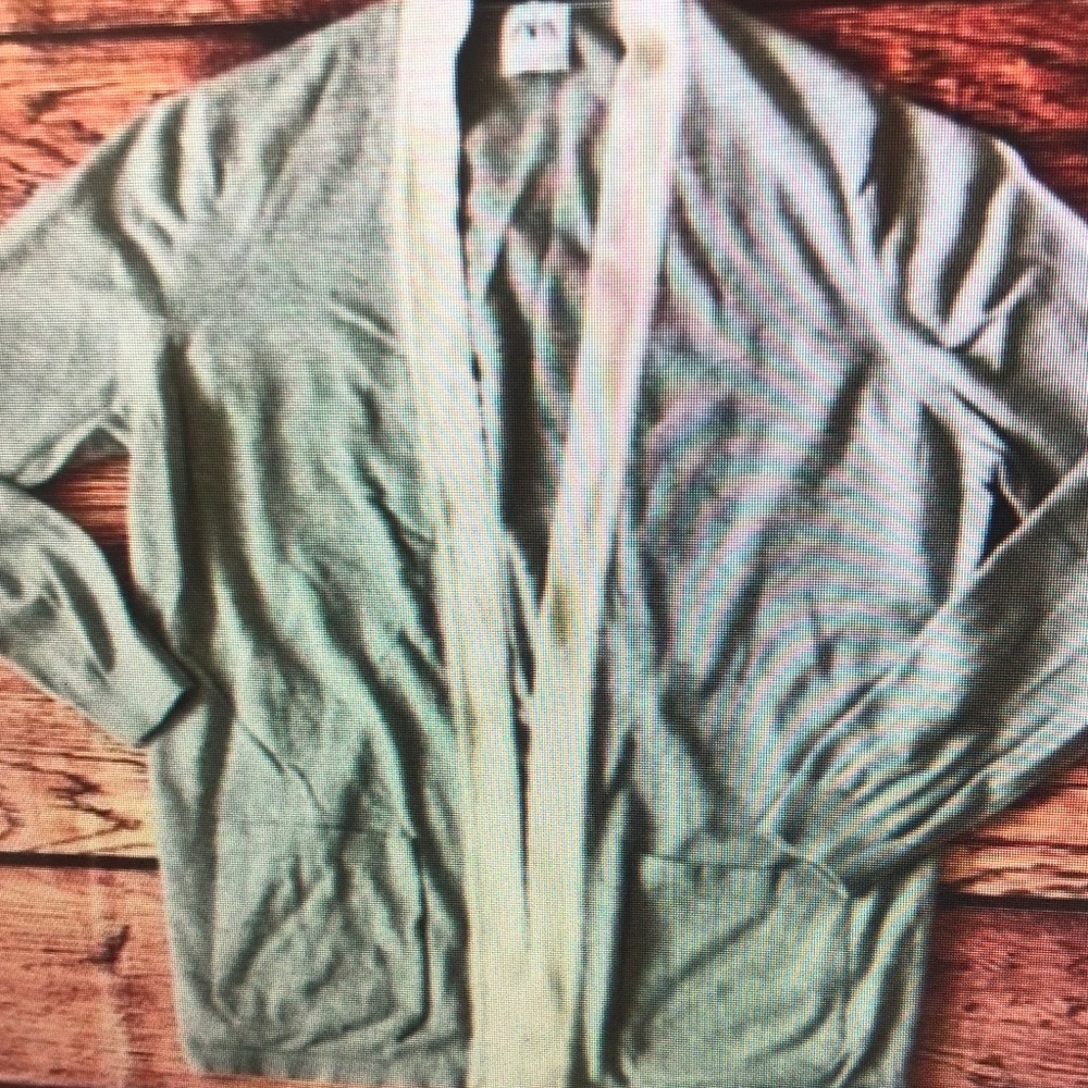 Men's Gray Cardigan Sweater